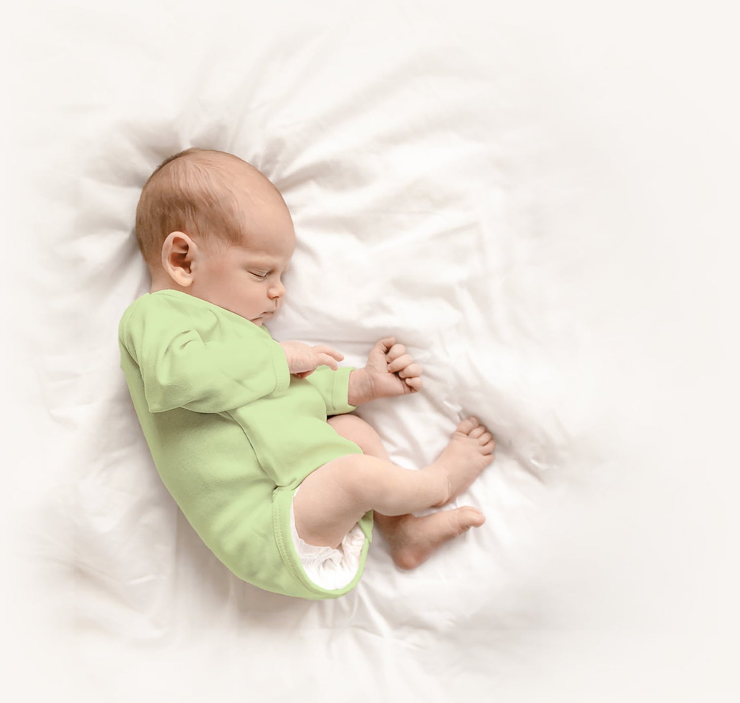 Baby wearing 3-6 month clothes bodysuit