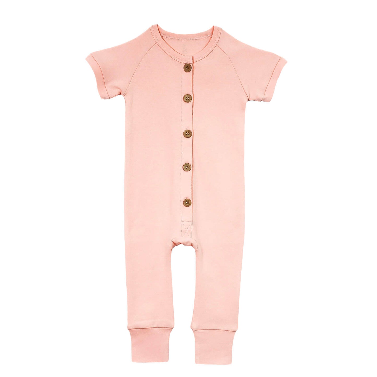 Organic cotton pink baby romper