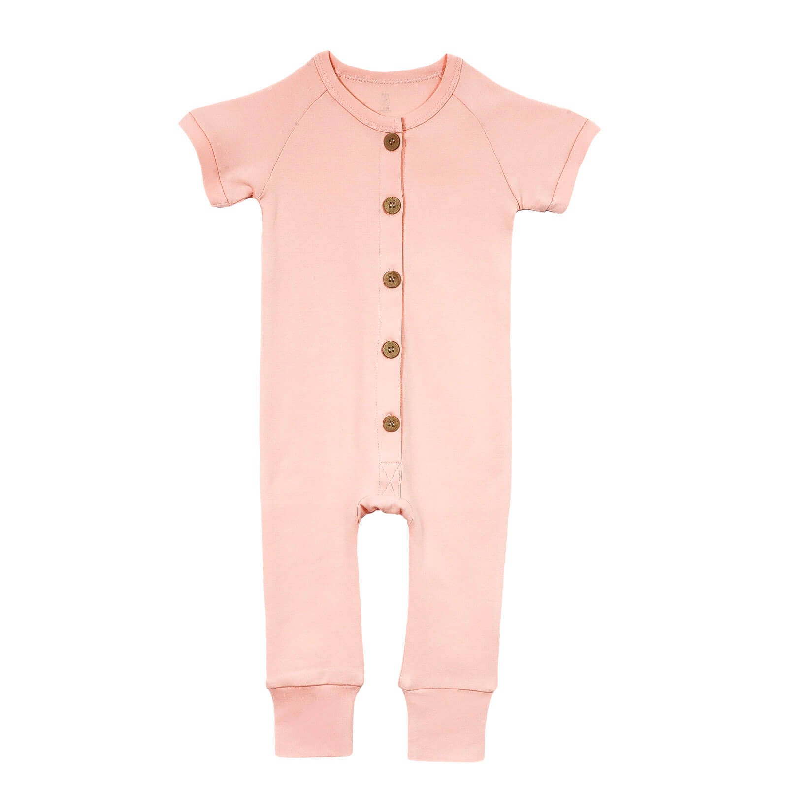 Organic cotton pink baby romper