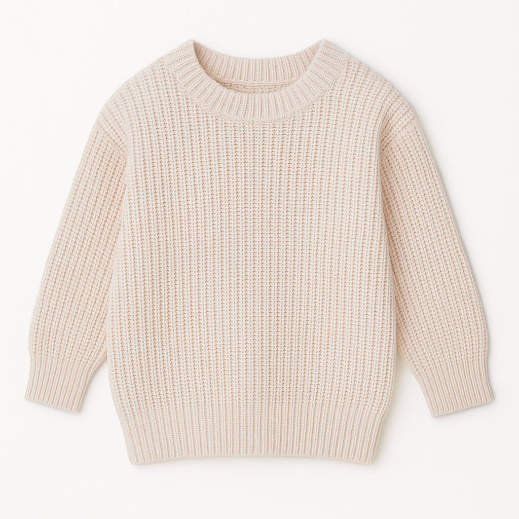 Beige sweater on a light beige background