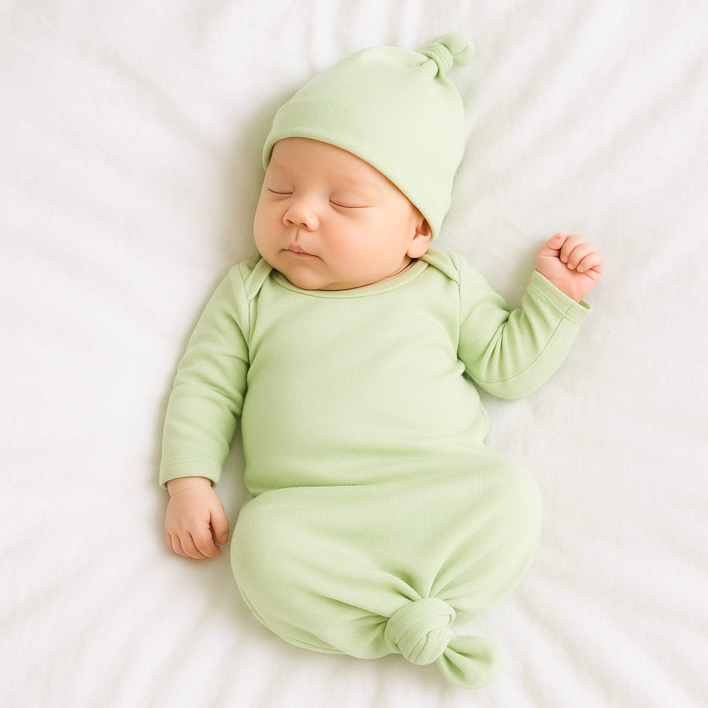 Knotted Gown Set - Hat