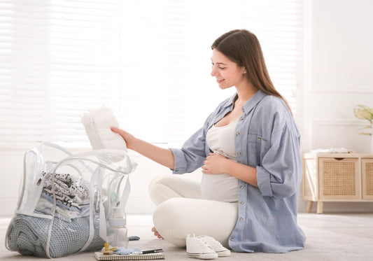 mother packing hospital bag