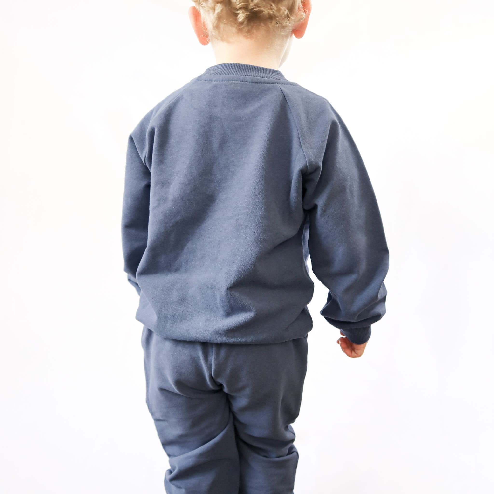 French Terry Organic Cotton Toddler Jogger Set Soft Eco Friendly Bluemoon 4T Cuddle Sprouts