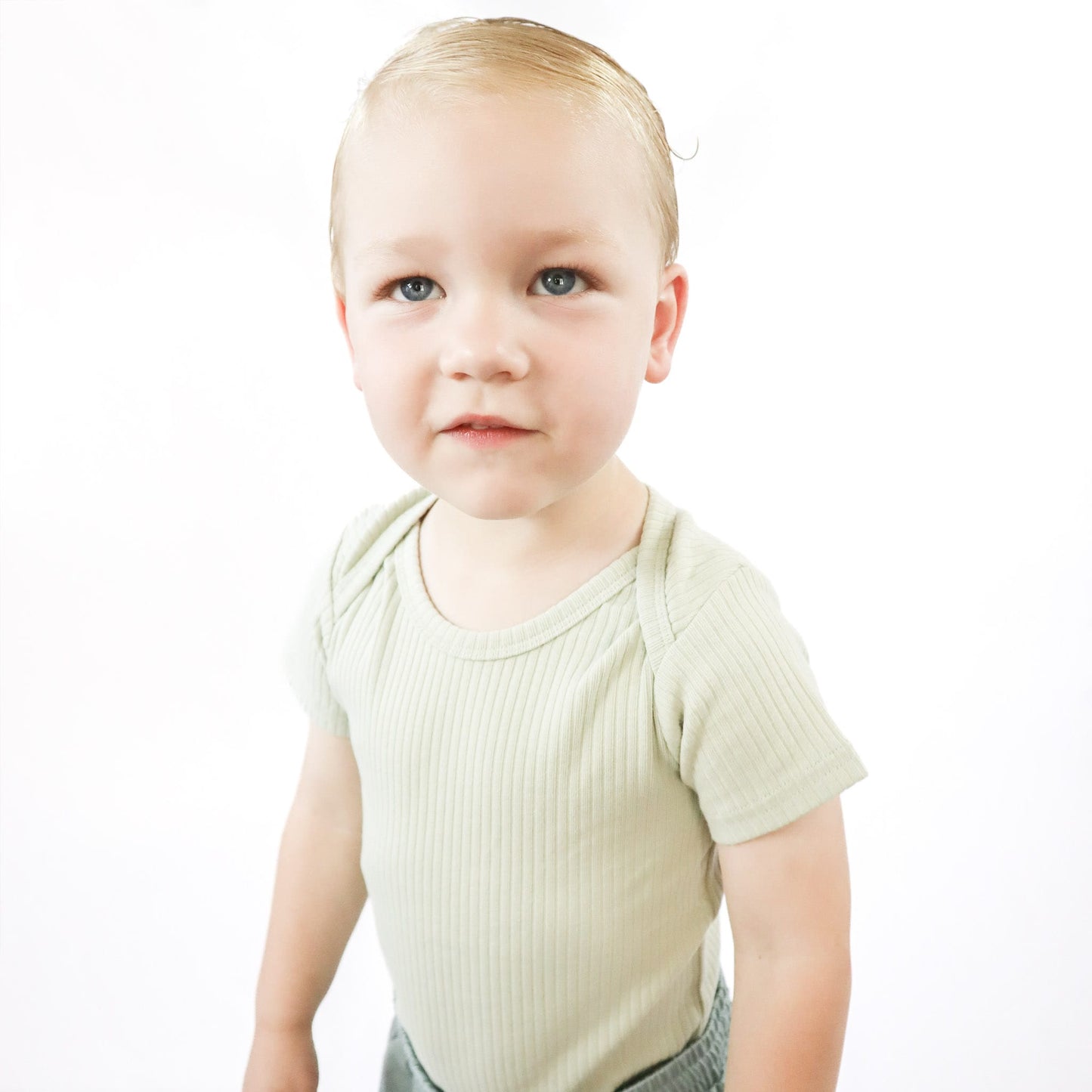 Ribbed Short Sleeve Bodysuit