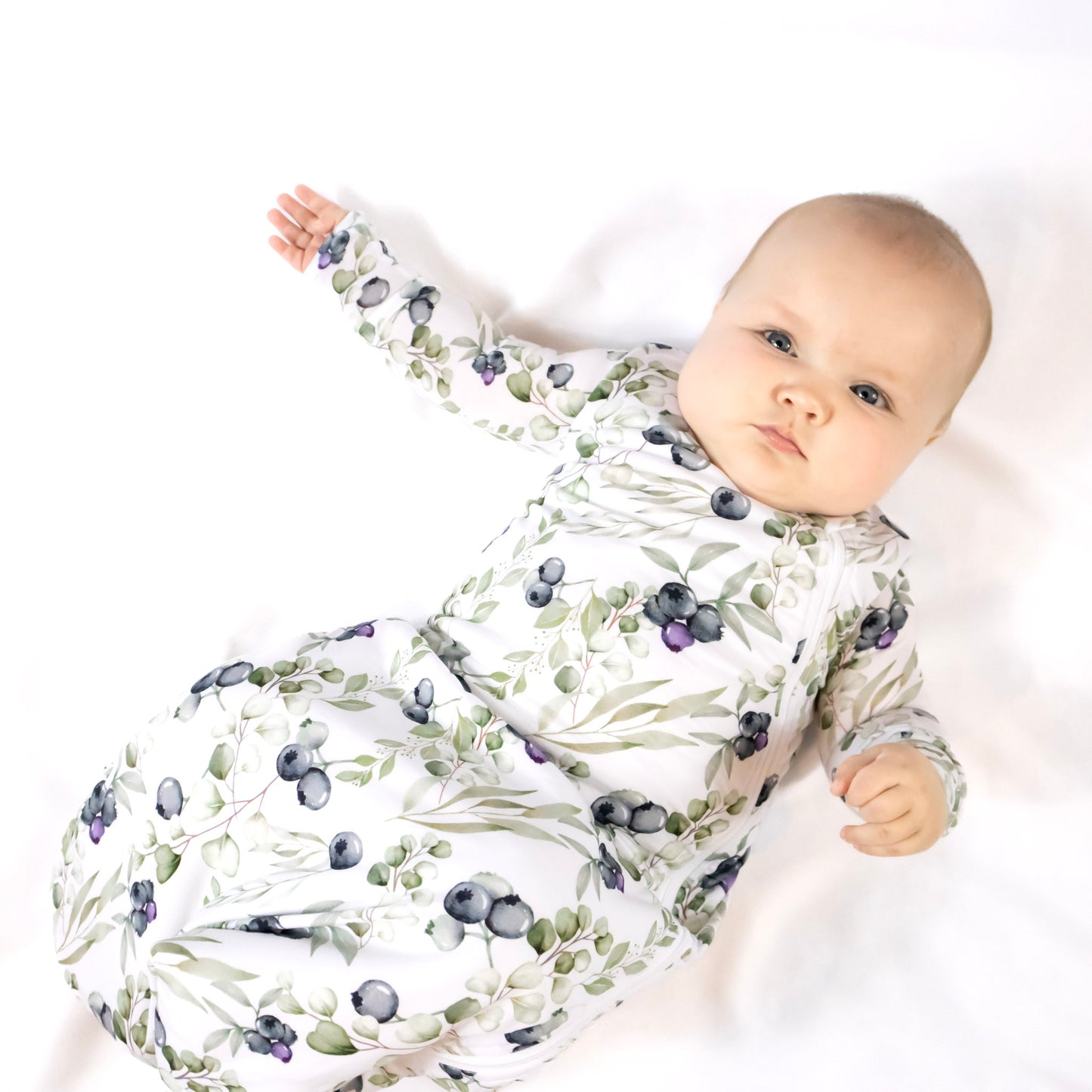 baby girl wearing transitional sleep sack- Cuddle Sprouts