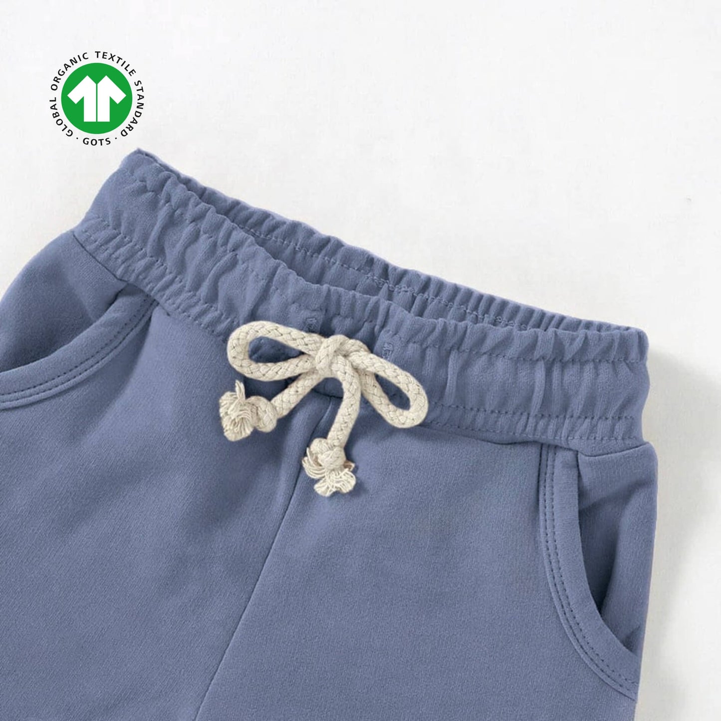 toddler blue organic cotton joggers